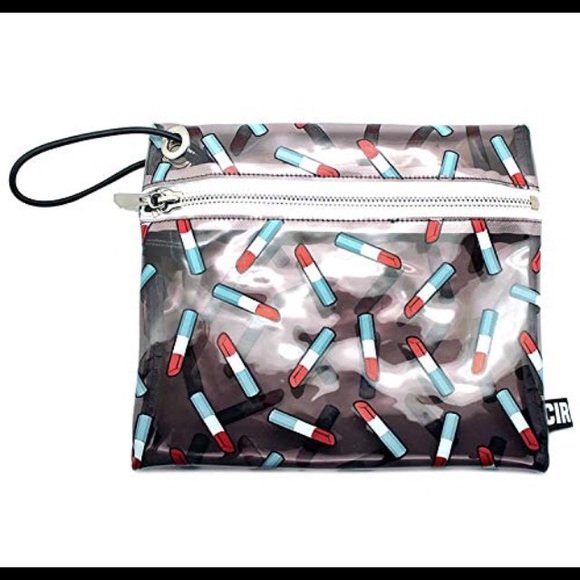 Circus by Sam Edelman Lipstick Motif Purse Bag Wristlet Makeup Case NWT - Picture 6 of 7